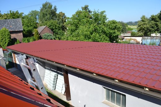 rekonstrukce střechy garáže