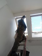 Nátěr oken Velux, vnitřní dřevěné rámy, lazura